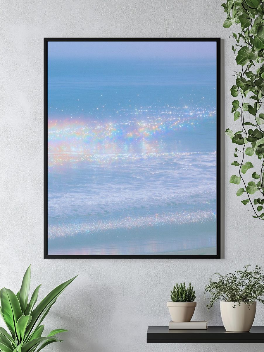 Pastel Ocean Rainbow Poster. — room view 4