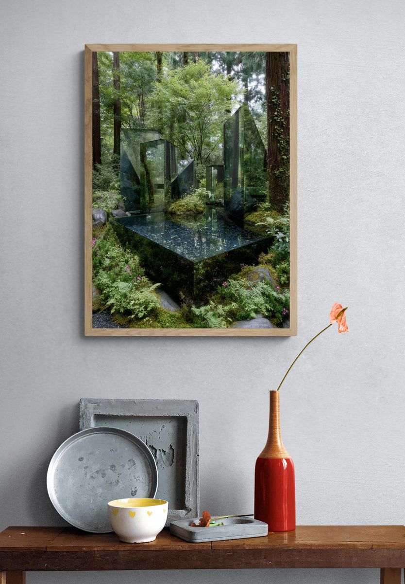 Forest Mirror Sculpture Poster. — room view 3