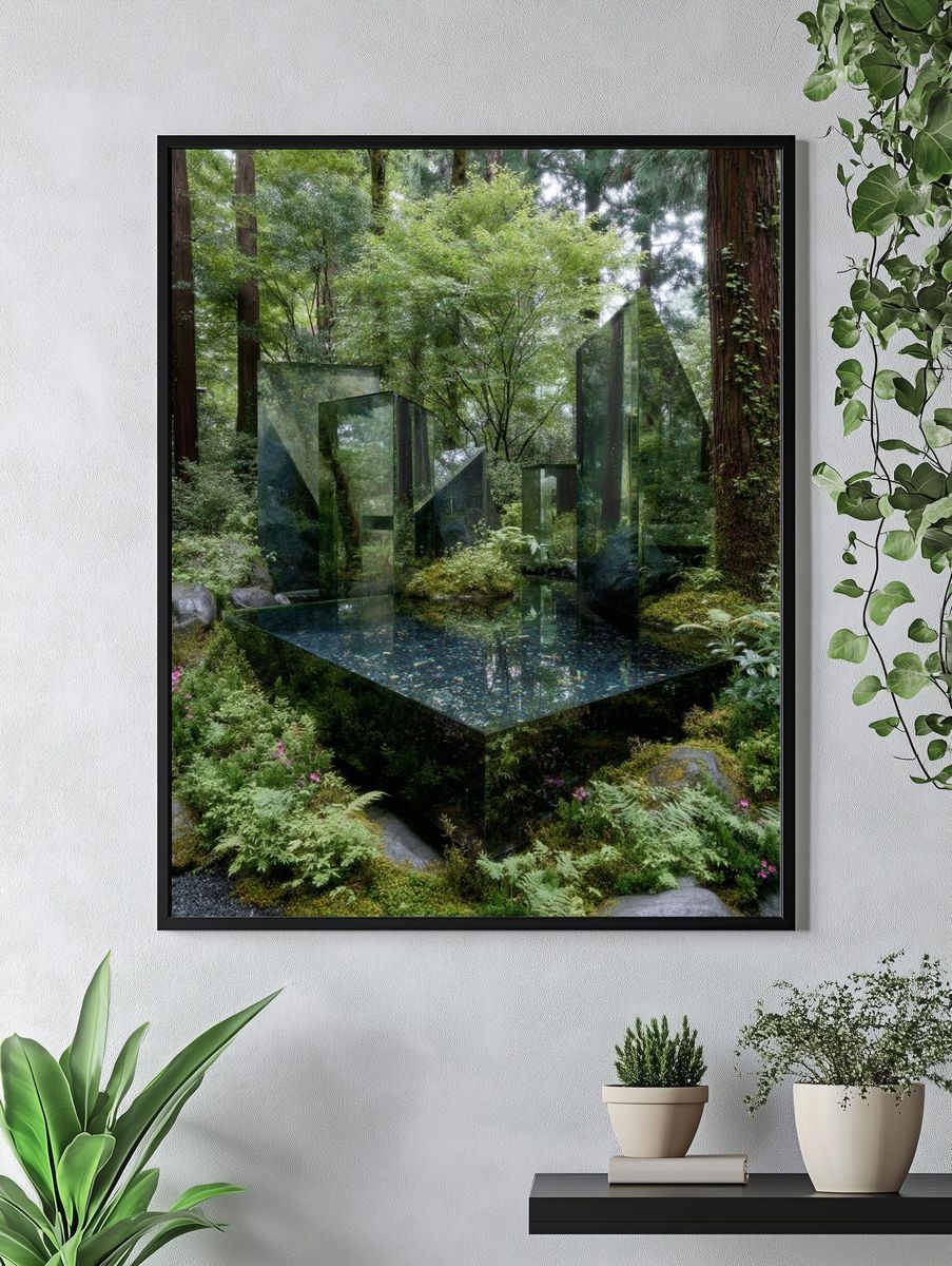 Forest Mirror Sculpture Poster. — room view 4