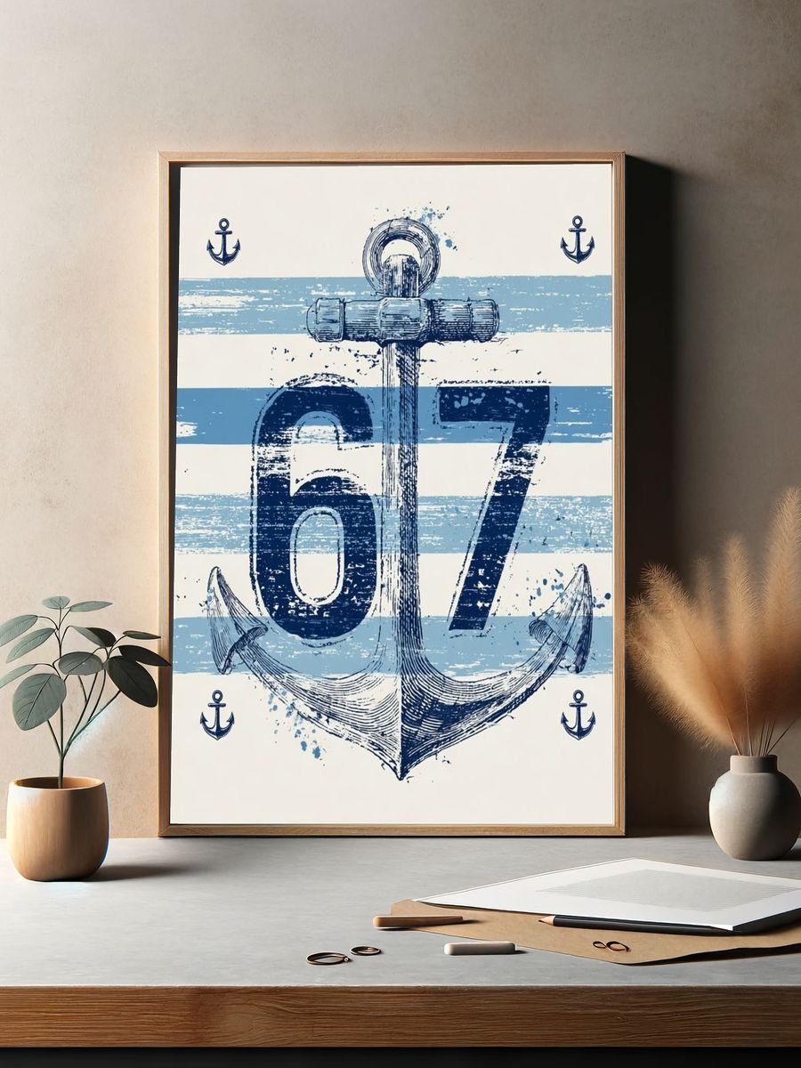 Nautical Anchor 67 Poster. — room view 2