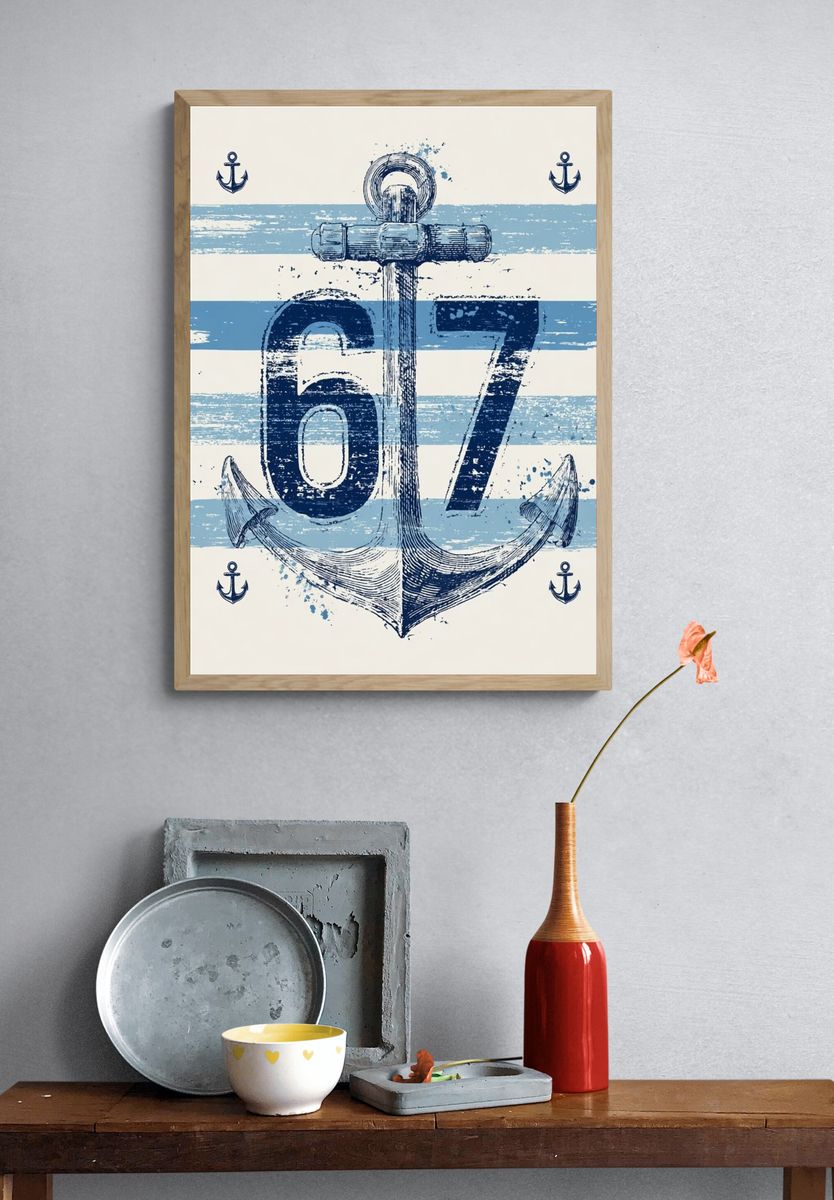 Nautical Anchor 67 Poster. — room view 3