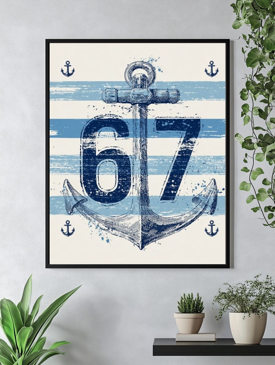 Nautical Anchor 67 Poster. — room view 4