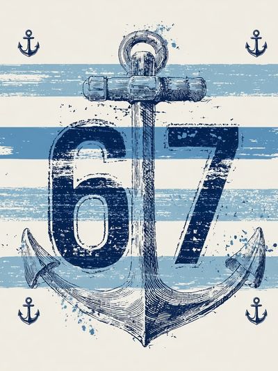 Nautical Anchor 67 Poster. poster
