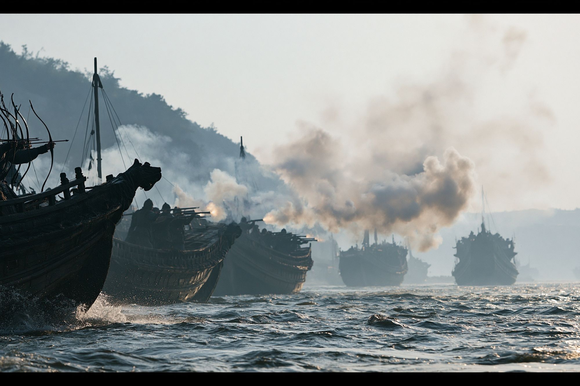 Naval Battle Scene Photography Poster. poster — photography art