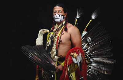 Native American Warrior Portrait Poster. poster print