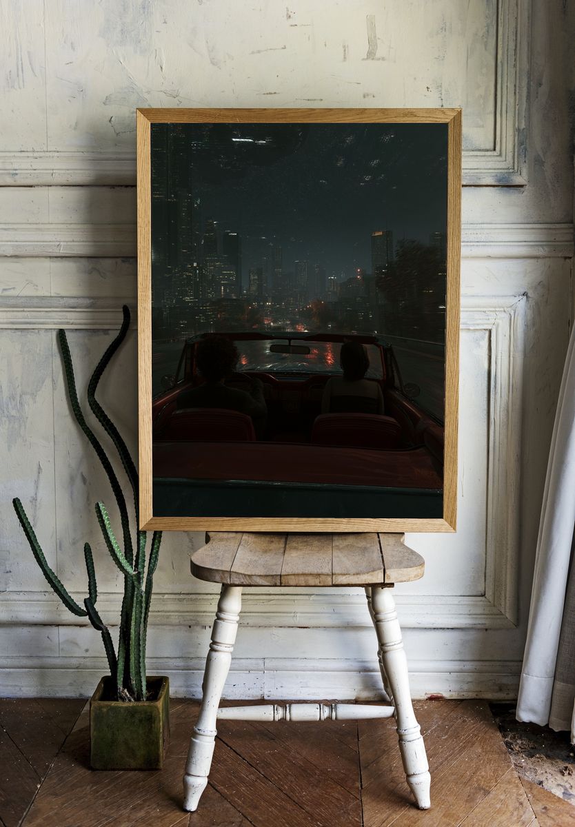 Night City Drive — Photography Print. room preview