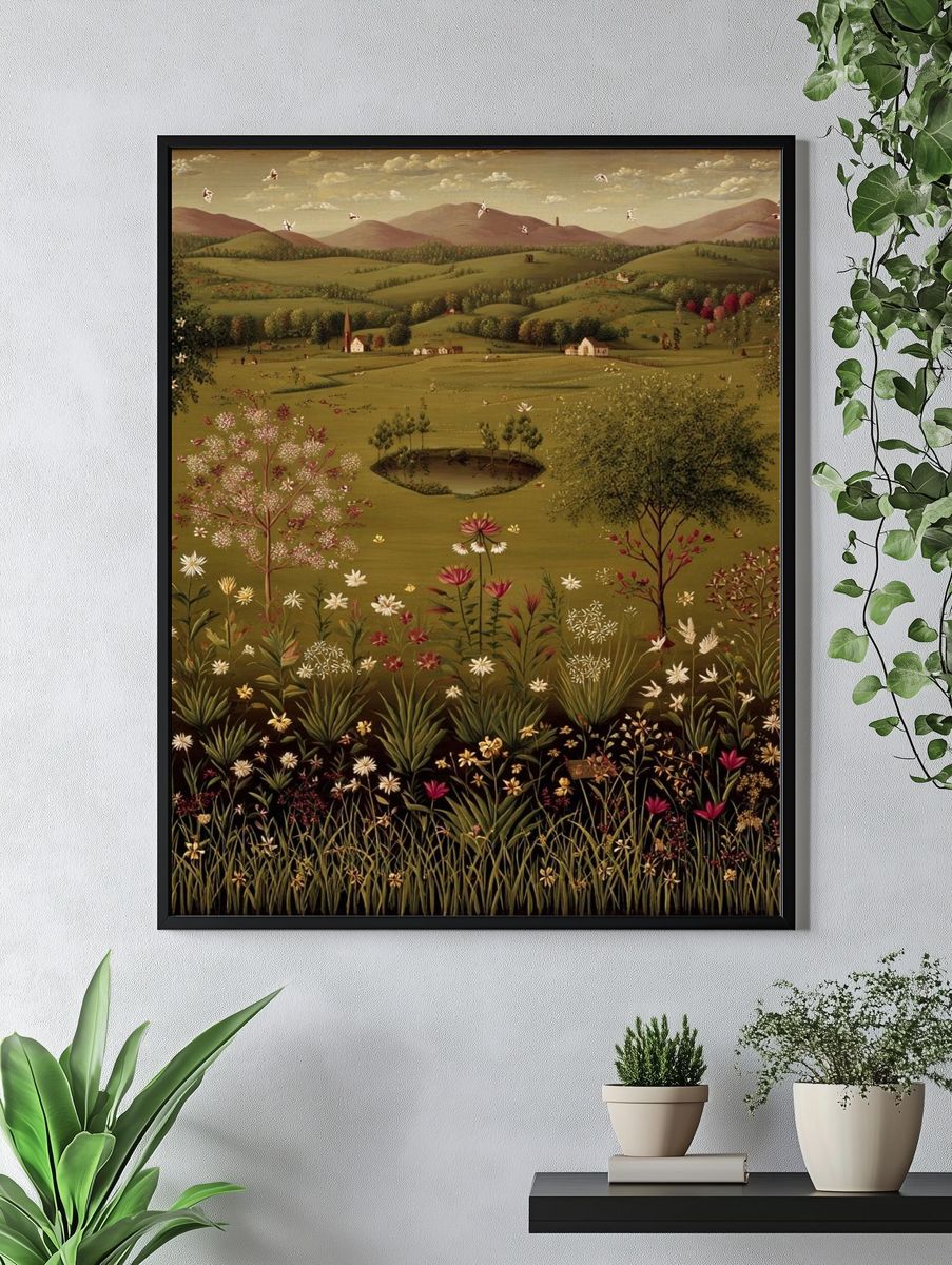 Serene Countryside Landscape Poster. — room view 4
