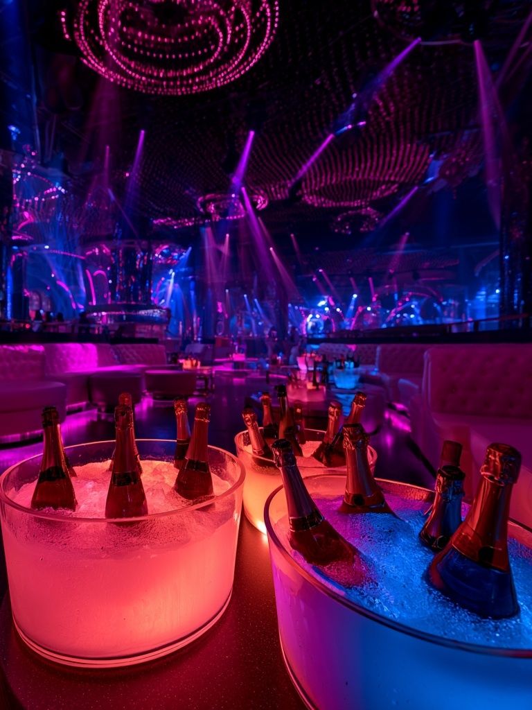 Neon Nightclub Champagne Poster. poster detail
