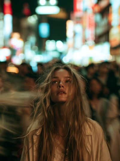 Neon City Portrait Poster.