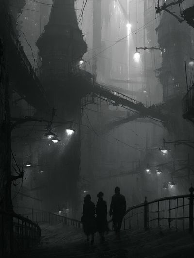 Noir Cityscape Photography Poster.