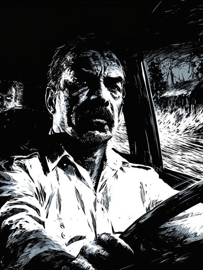 Noir Driver Portrait Print.