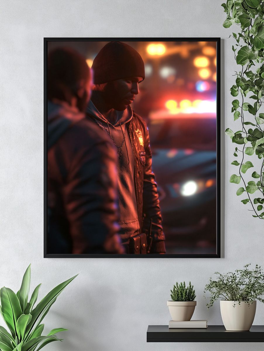 Neon Street Portrait Print. — room view 4