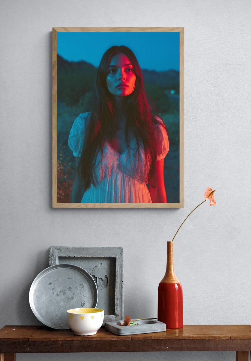 Neon Portrait Photography Poster. — room view 3