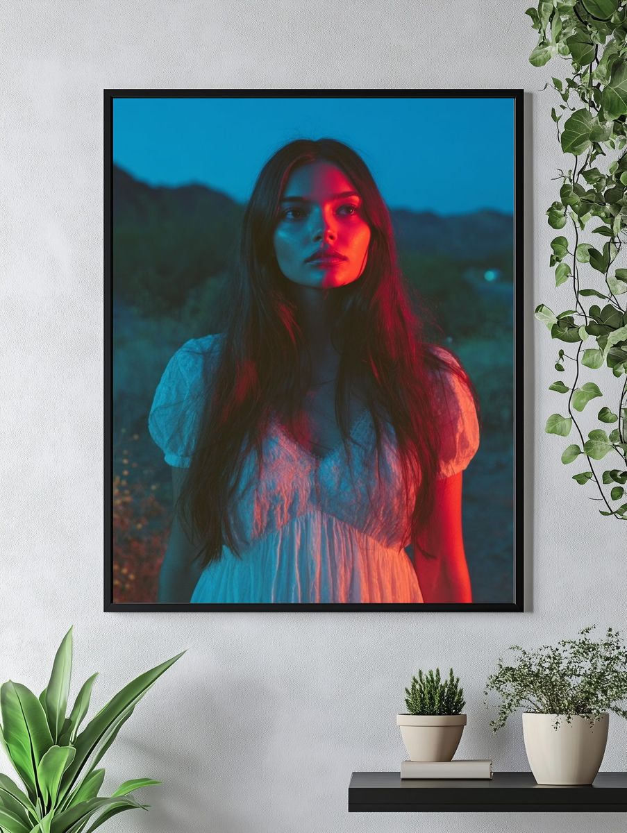 Neon Portrait Photography Poster. — room view 4
