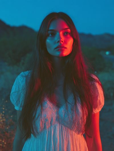 Neon Portrait Photography Poster.