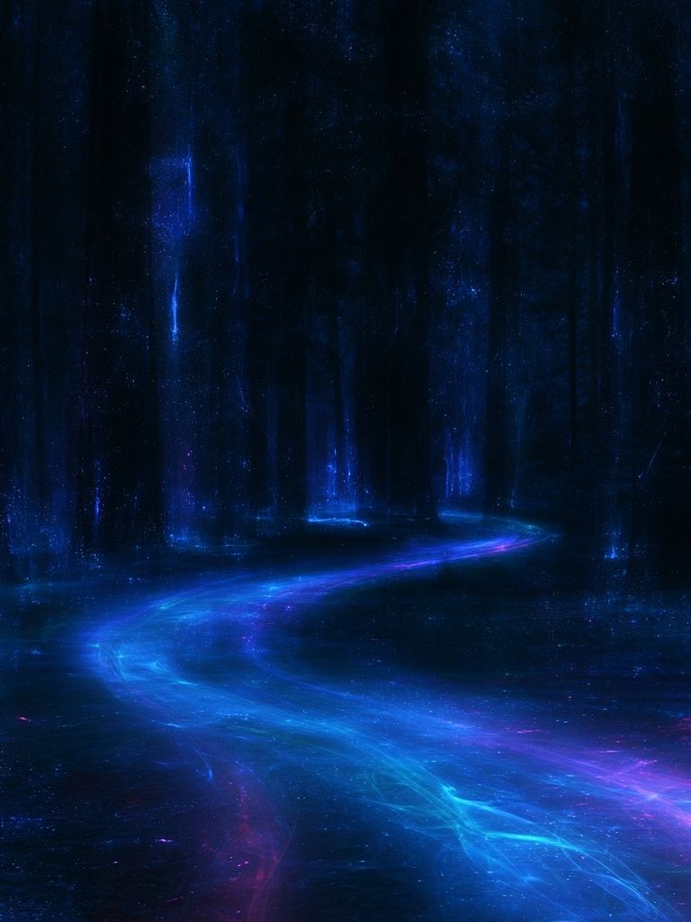 Neon Forest Path Abstract Print. poster detail