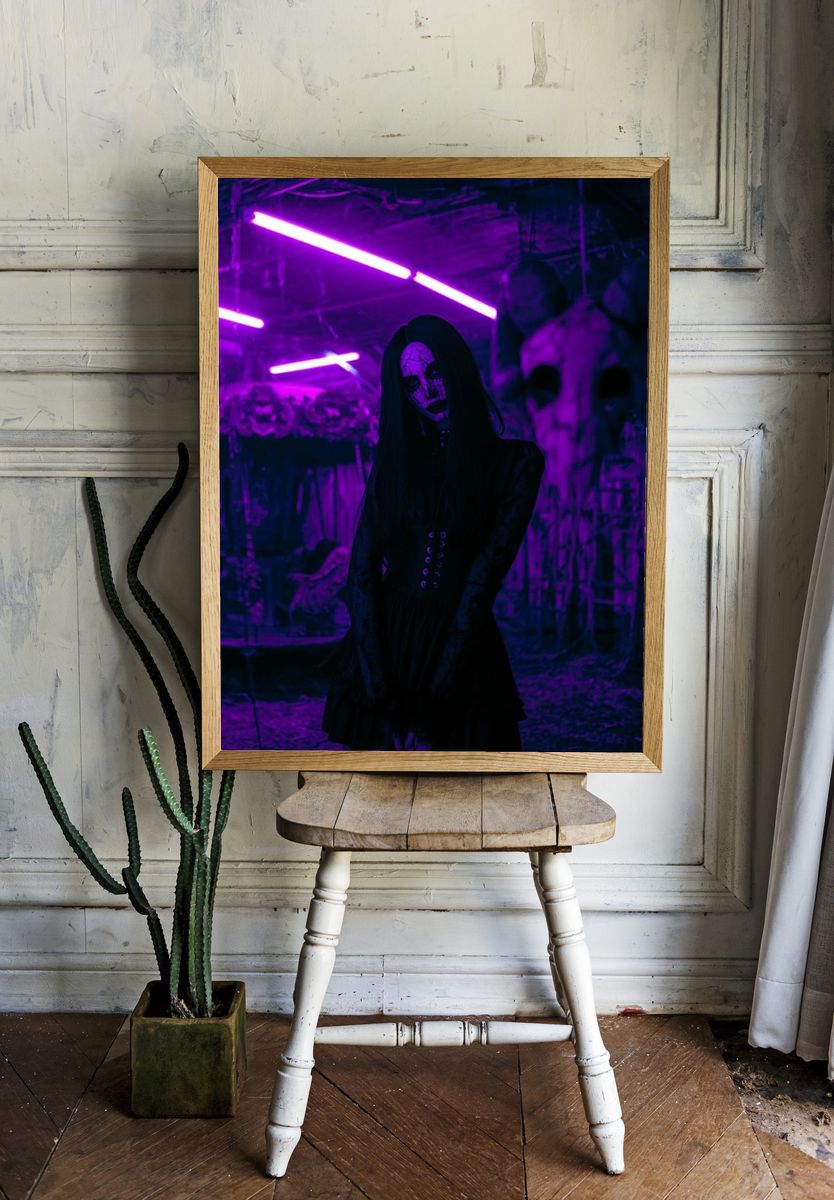 Neon Gothic Portrait Poster. room preview