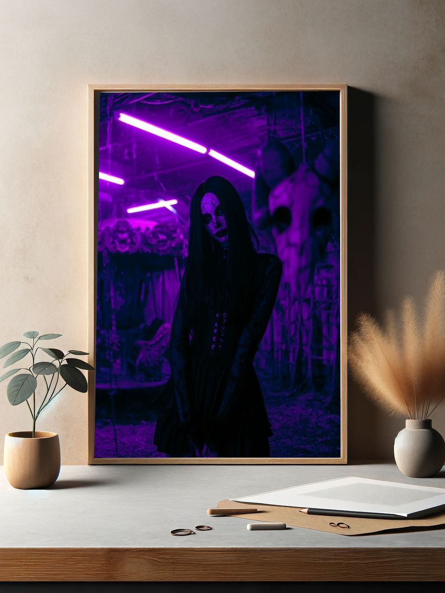 Neon Gothic Portrait Poster. — room view 2