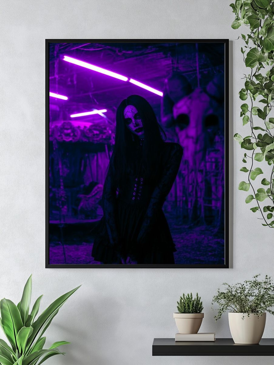 Neon Gothic Portrait Poster. — room view 4