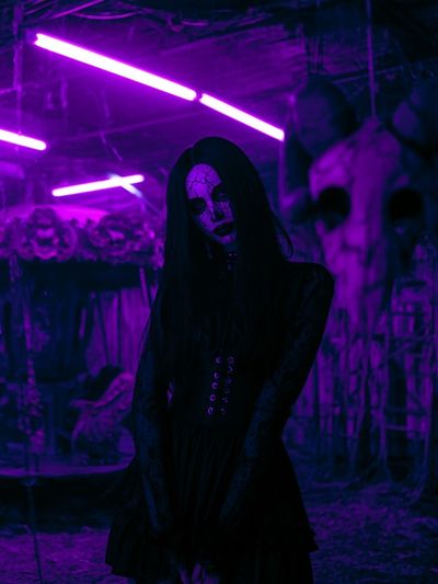 Neon Gothic Portrait Poster.