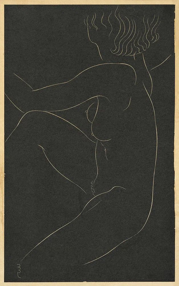Female nude, seated. (1937) Eric. poster detail