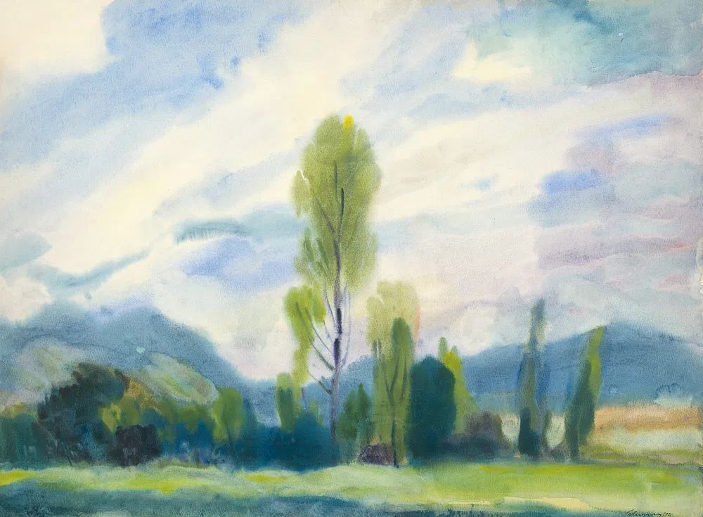 Lush Landscape — Watercolor Print. poster detail