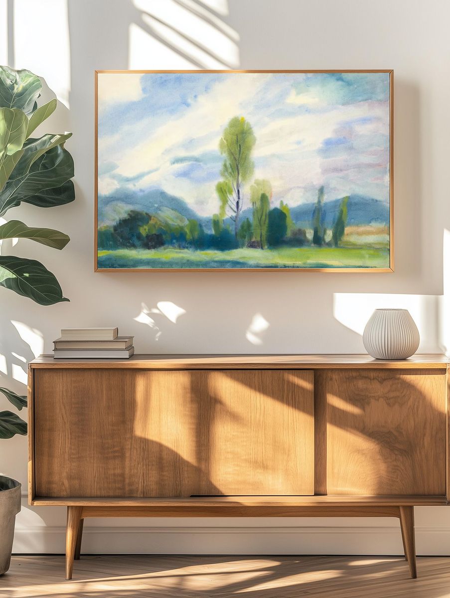 Lush Landscape — Watercolor Print. — room view 3