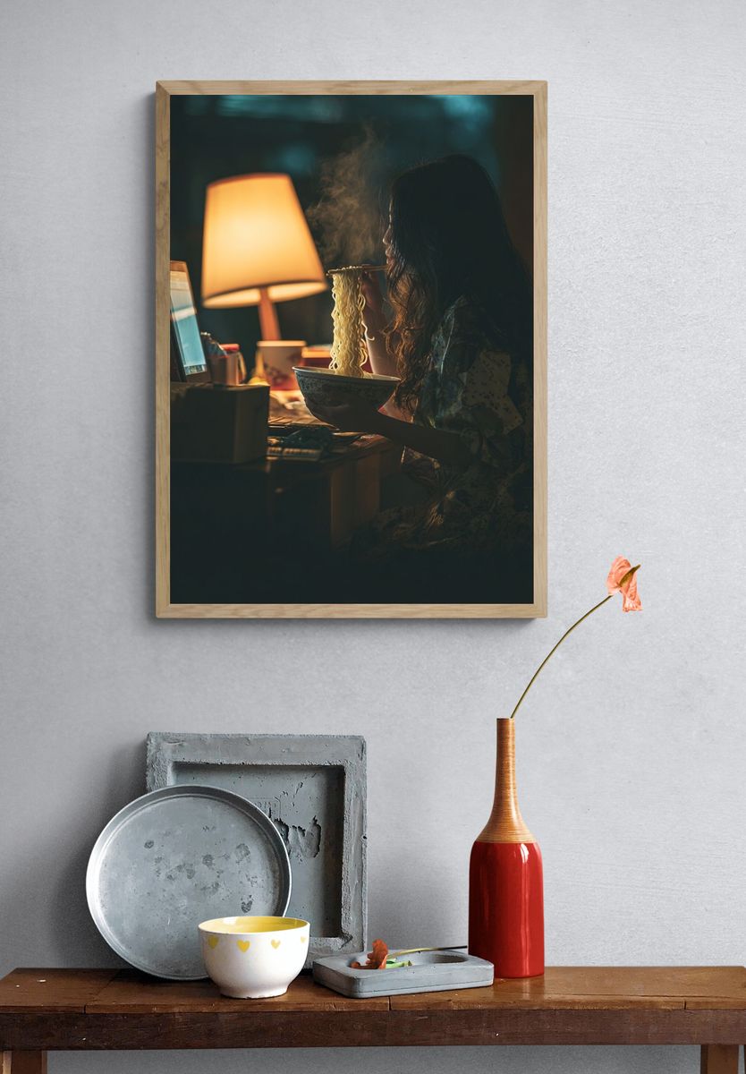 Late Night Noodles — Photography Print. — room view 3