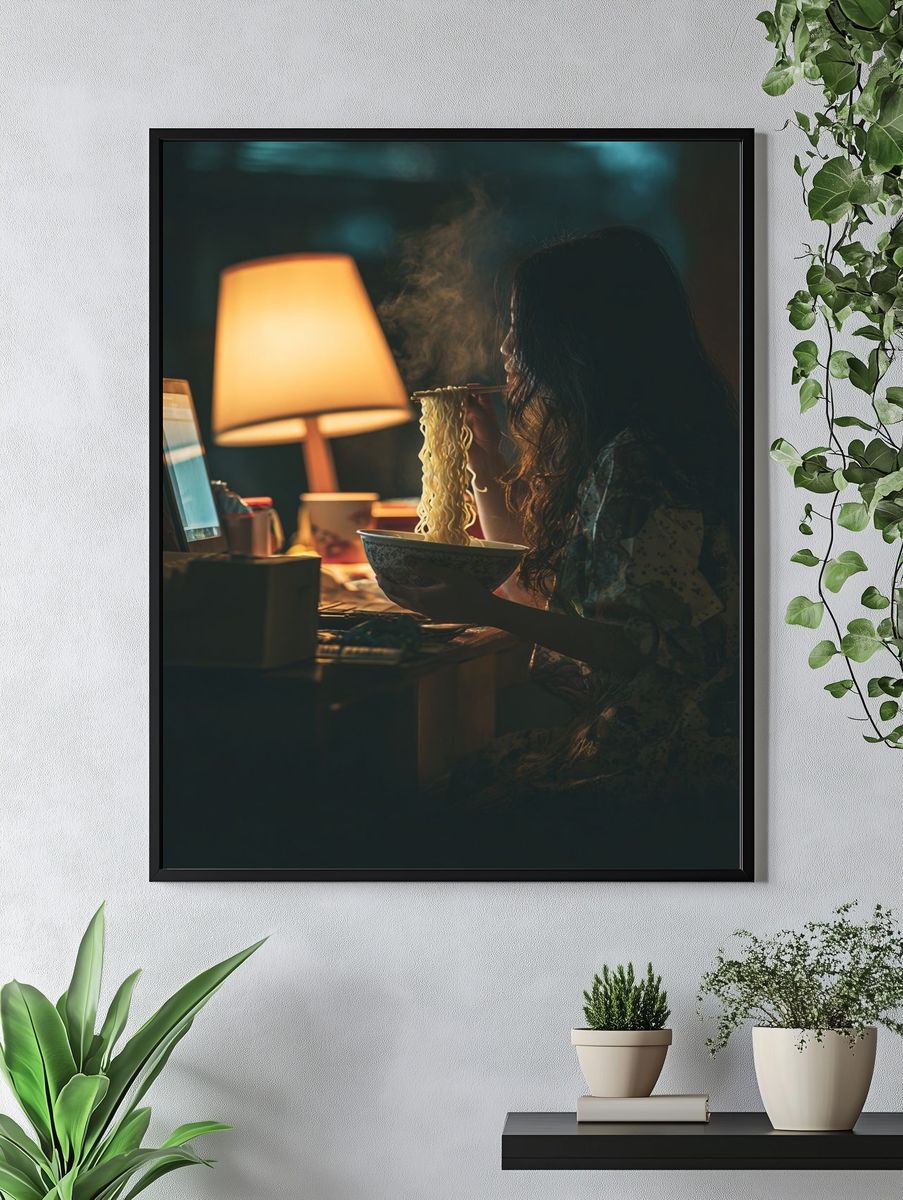 Late Night Noodles — Photography Print. — room view 4