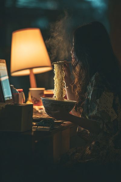 Late Night Noodles — Photography Print. poster print