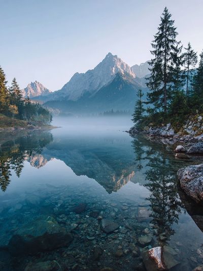 Misty Mountain Lake — Nature Poster