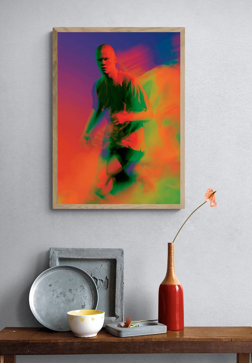Neon Motion Portrait Print. — room view 3