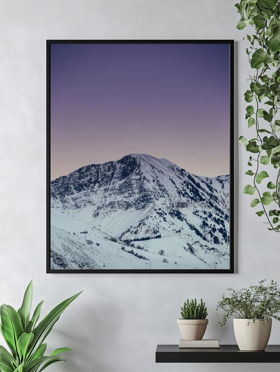 Snowy Mountain Landscape Poster. — room view 4