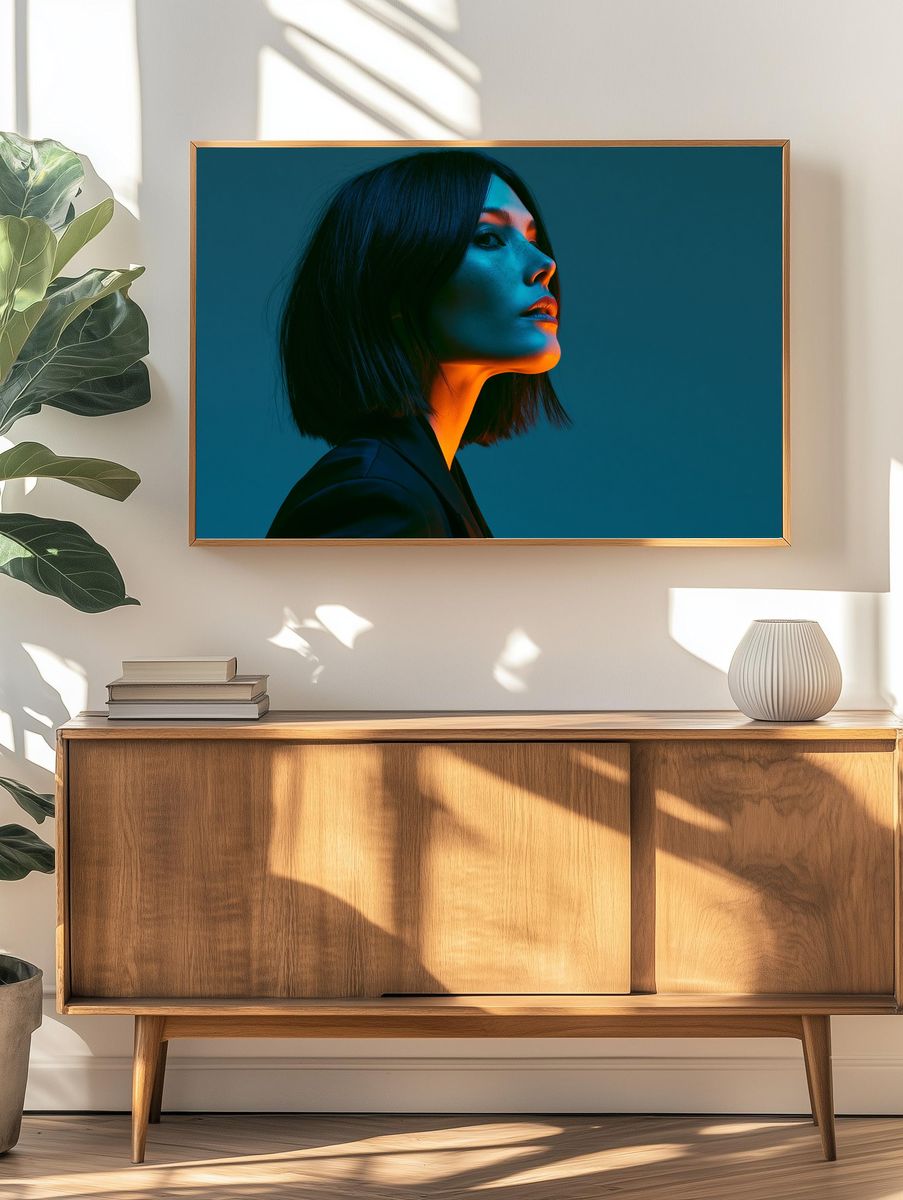 Neon Portrait Photography Poster. — room view 3