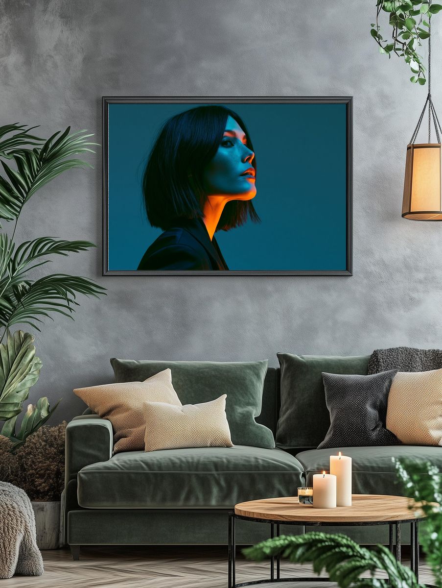 Neon Portrait Photography Poster. — room view 4