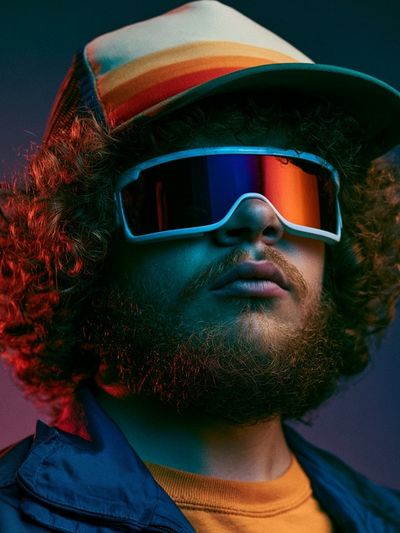 Neon Retro Portrait Poster.