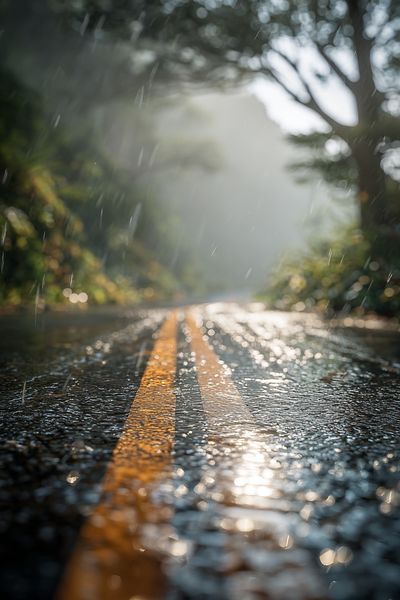 Rainy Road — Nature Photography Poster.
