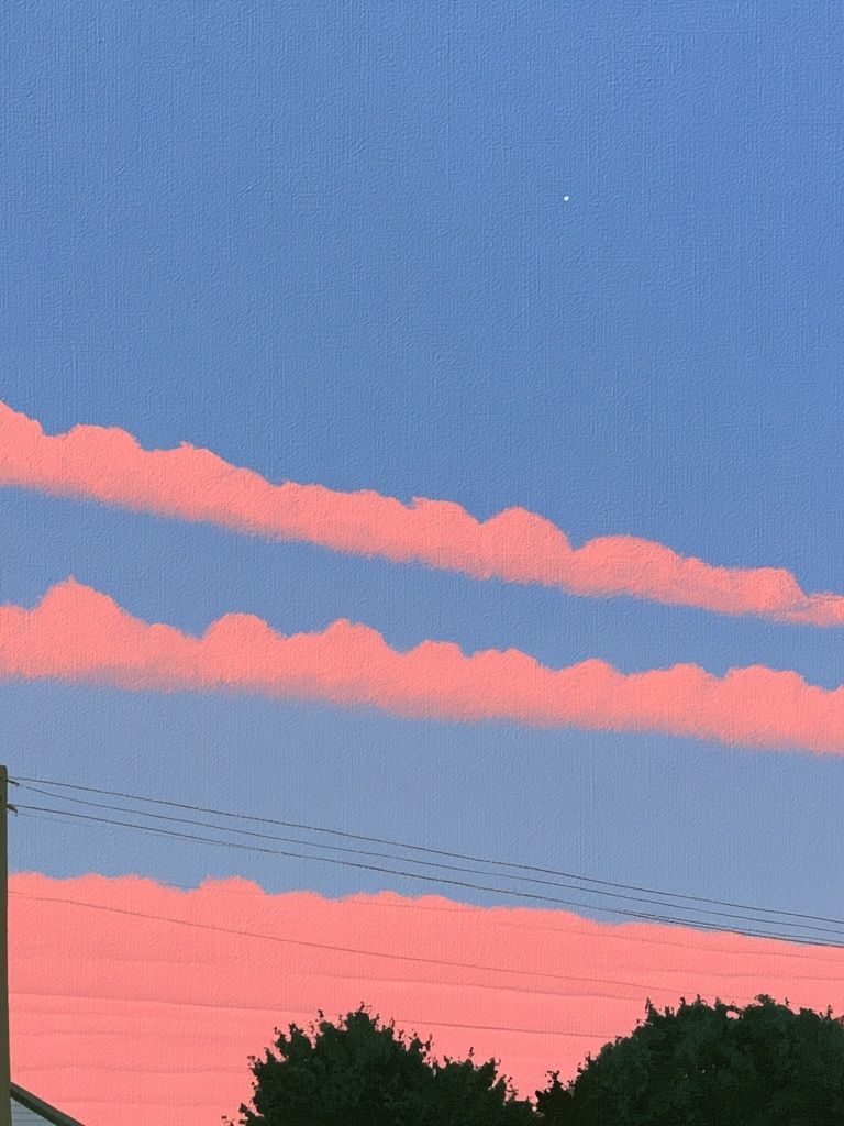 Pink Cloud Sunset Sky Poster. poster — nature art