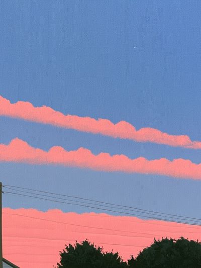 Pink Cloud Sunset Sky Poster.