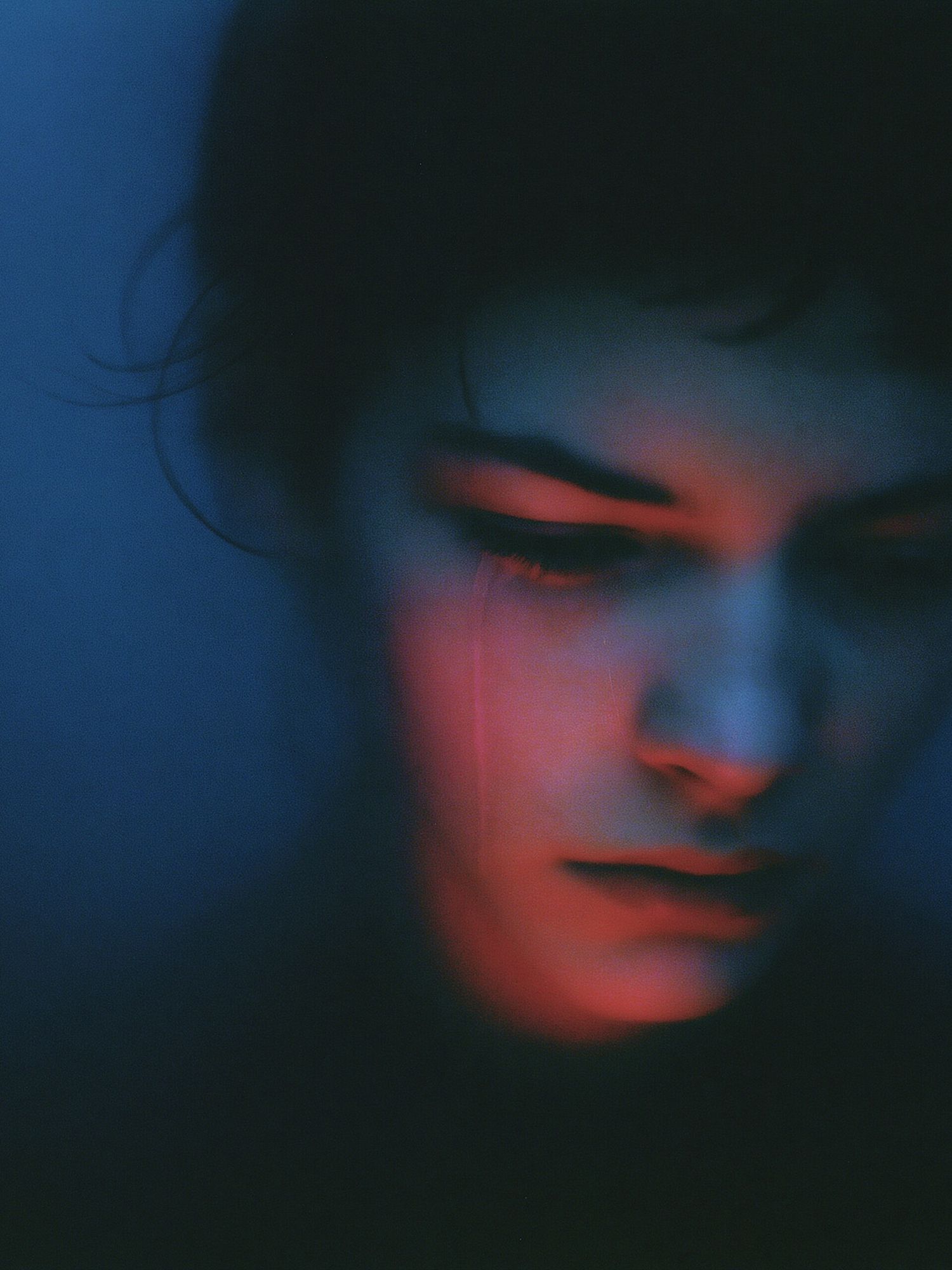 Neon Shadow Portrait Print. poster detail