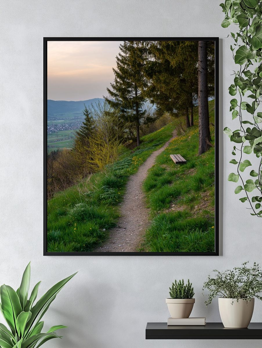 Serene Nature Path — Photography Print. — room view 4