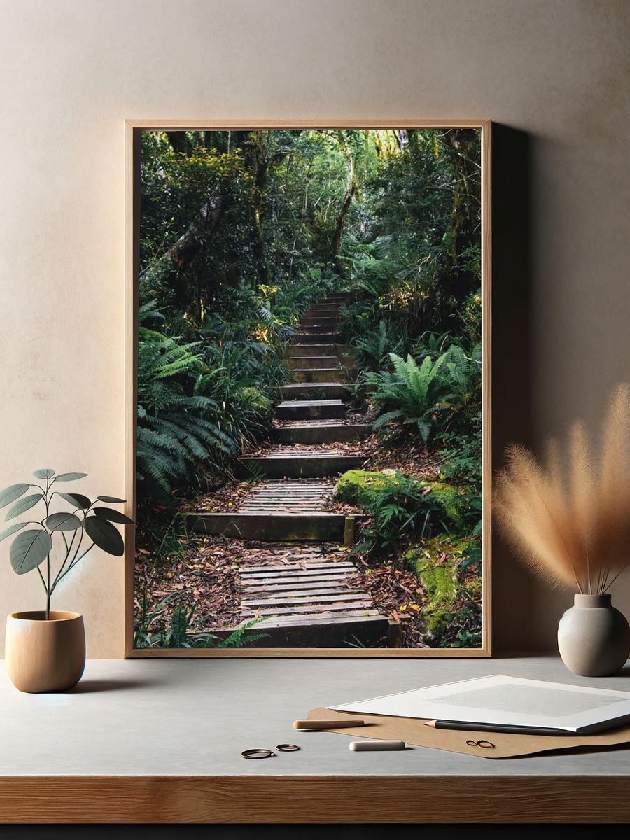 Forest Pathway — Nature Poster. — room view 2
