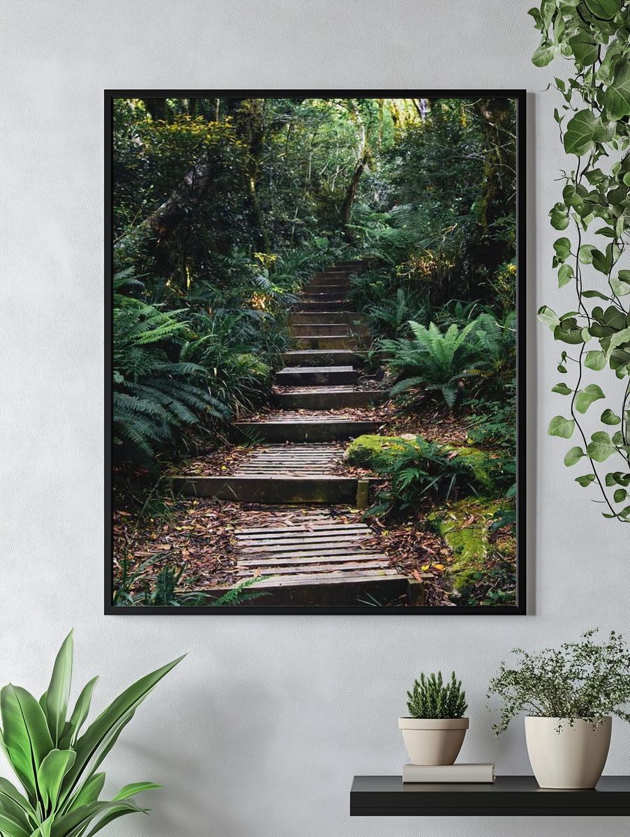 Forest Pathway — Nature Poster. — room view 4