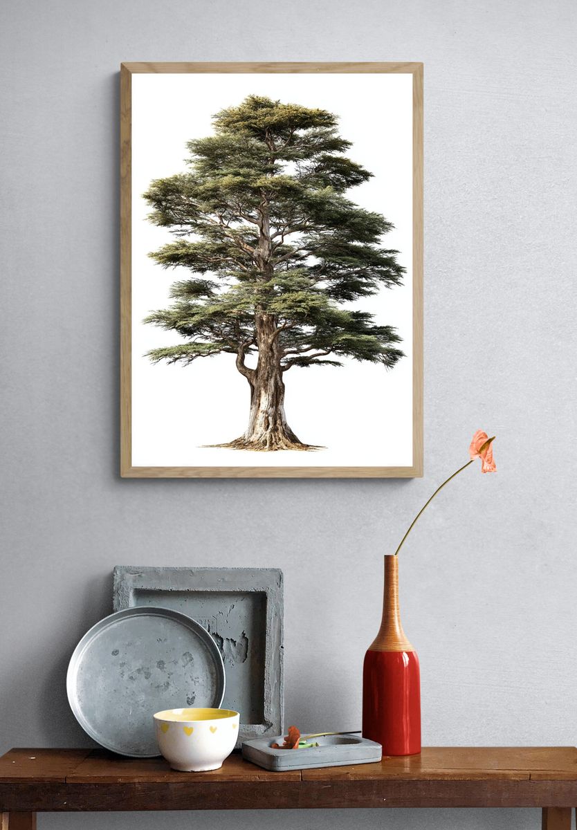 Majestic Cedar Tree — Nature Print. — room view 3