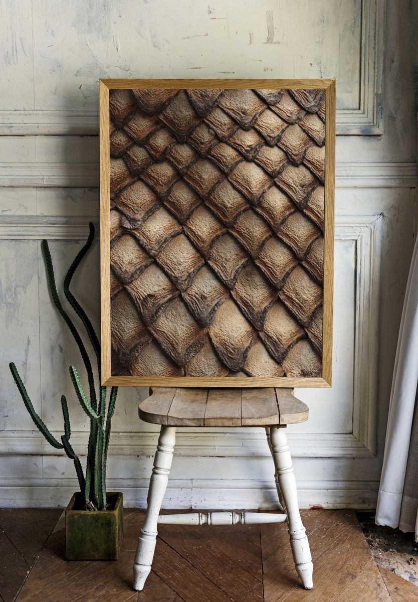 Textured Scales — Nature Print. room preview