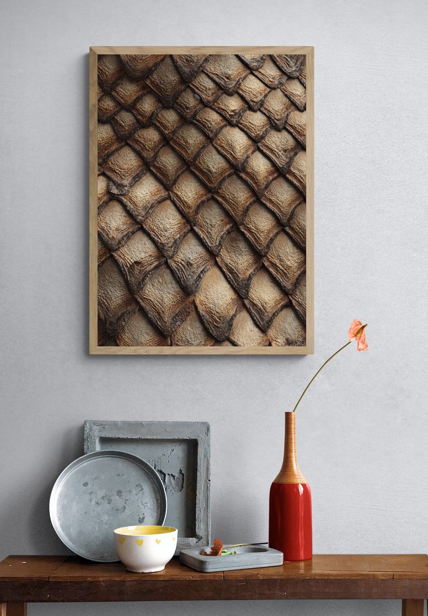 Textured Scales — Nature Print. — room view 3