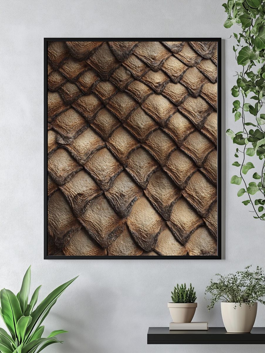 Textured Scales — Nature Print. — room view 4