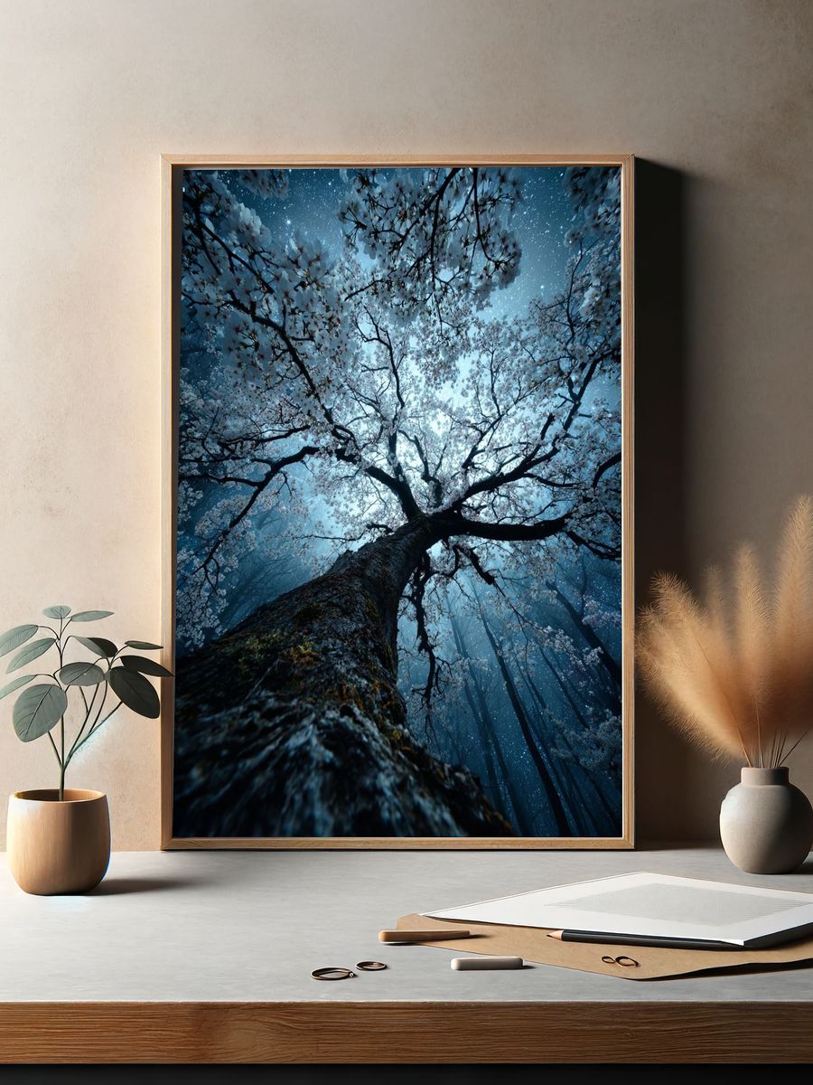 Cherry Blossom Tree — Nature Poster. — room view 2