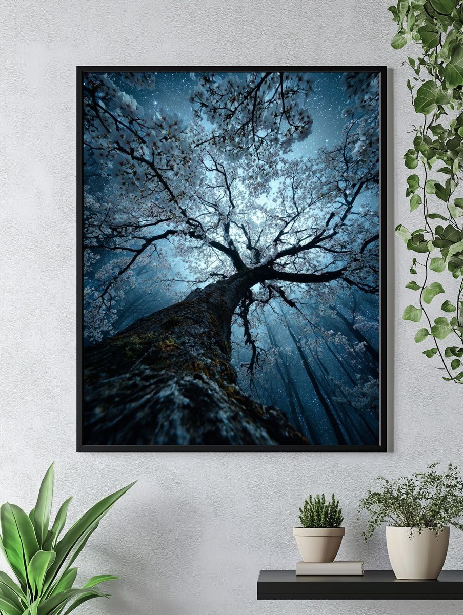 Cherry Blossom Tree — Nature Poster. — room view 4