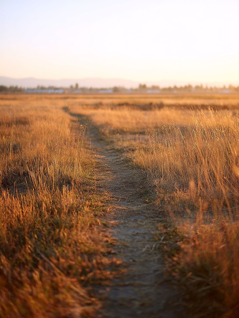 Golden Pathway at Sunset Poster. poster detail